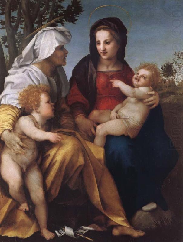 Andrea del Sarto THe Madonna and Child with Saint Elzabeth and Saint John the Baptist china oil painting image